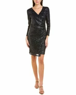 Nanette Nanette Lepore Sequin Faux Wrap Dress Women Dresses