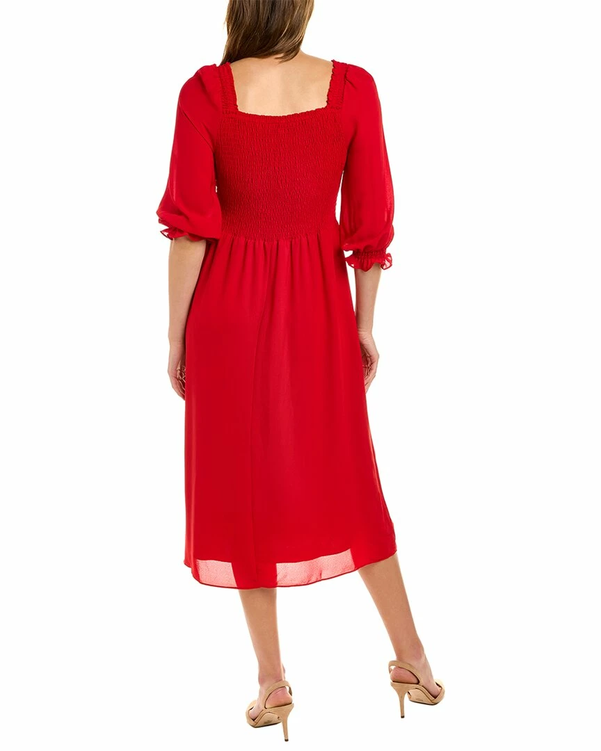 Nanette By Nanette Lepore Smocked Midi Dress Women Dresses 4 Nanette By Nanette Lepore Smocked Midi Dress Women Dresses - Image 2