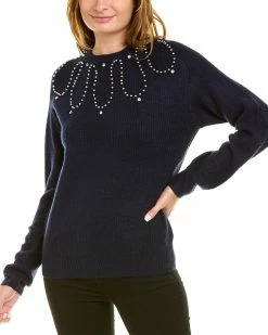 Nanette Nanette Lepore Pearl Bead Sweater Women Sweaters & Knits