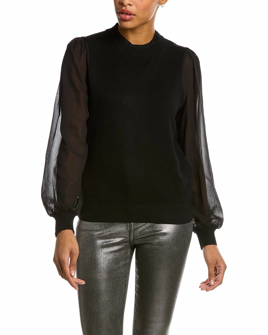 Nanette Nanette Lepore Chiffon Sleeve Sweater Women Sweaters & Knits 3 Nanette Nanette Lepore Chiffon Sleeve Sweater Women Sweaters & Knits