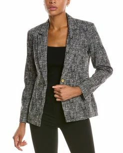 Nanette By Nanette Lepore Metallic Blazer Women Suits & Separates