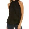 Nanette Lepore Pleated Halter Top Women Tops