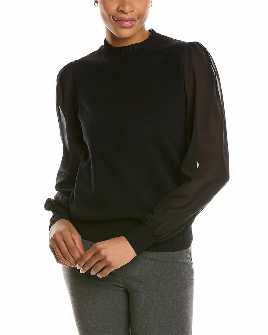 Nanette Nanette Lepore Chiffon Sleeve Sweater Women Sweaters & Knits 3 Nanette Nanette Lepore Chiffon Sleeve Sweater Women Sweaters & Knits