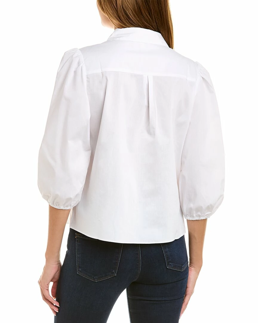 Nanette Nanette Lepore Puff Sleeve Poplin Shirt Women Tops 4 Nanette Nanette Lepore Puff Sleeve Poplin Shirt Women Tops - Image 2