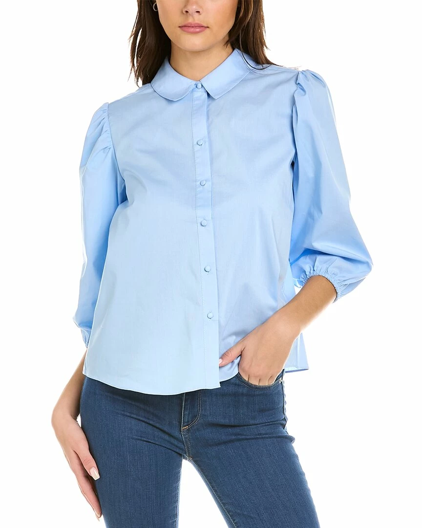 Nanette Nanette Lepore Puff Sleeve Poplin Shirt Women Tops 3 Nanette Nanette Lepore Puff Sleeve Poplin Shirt Women Tops