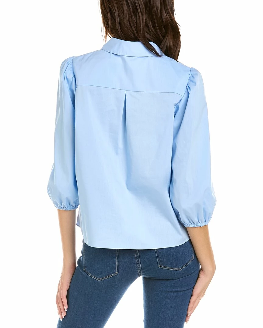 Nanette Nanette Lepore Puff Sleeve Poplin Shirt Women Tops 4 Nanette Nanette Lepore Puff Sleeve Poplin Shirt Women Tops - Image 2