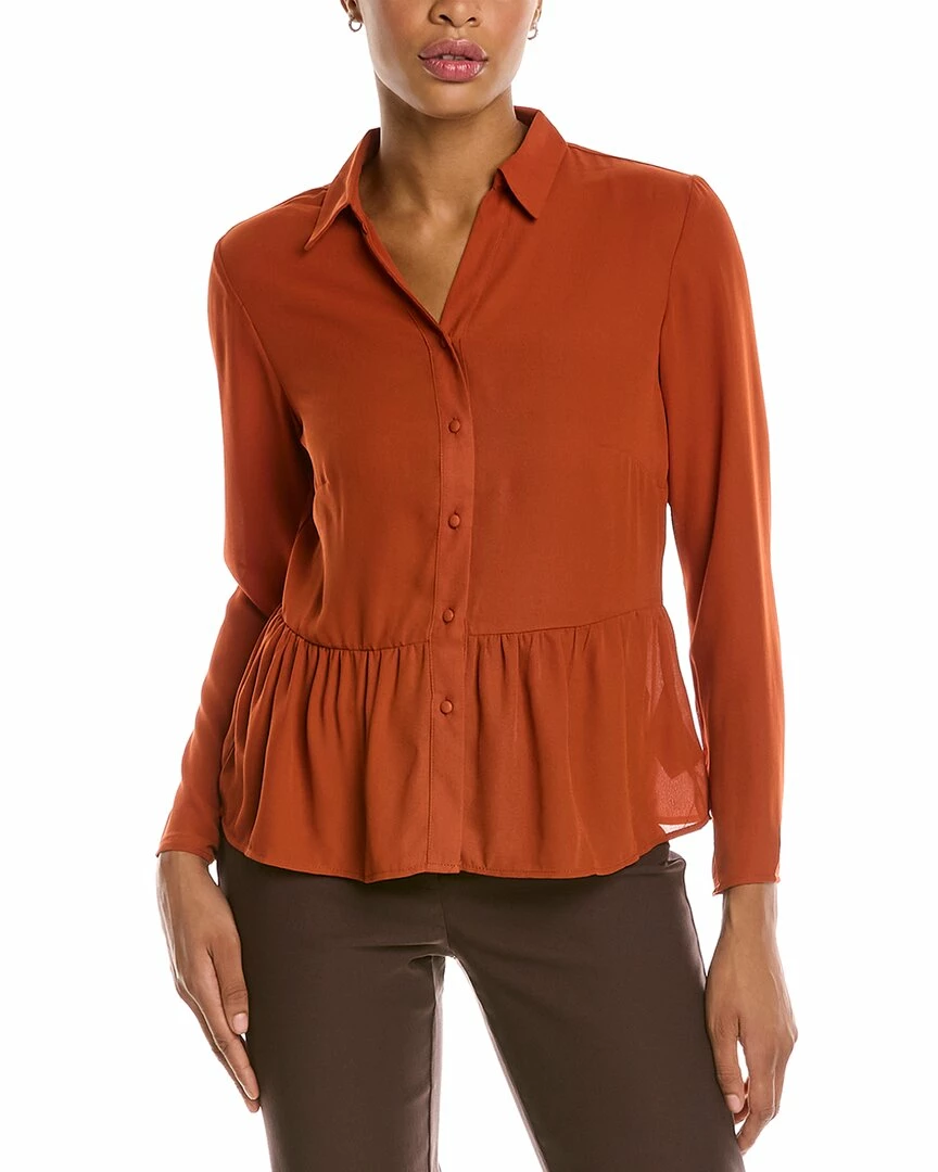 Nanette Nanette Lepore Button Front Peplum Top Women Tops 3 Nanette Nanette Lepore Button Front Peplum Top Women Tops