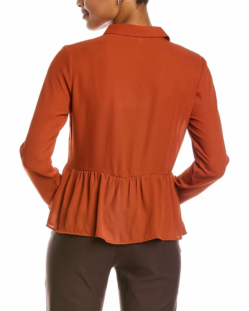 Nanette Nanette Lepore Button Front Peplum Top Women Tops 4 Nanette Nanette Lepore Button Front Peplum Top Women Tops - Image 2