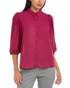 Nanette Nanette Lepore Puff Sleeve Top Women Tops