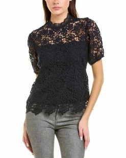 Nanette Nanette Lepore Fanciful Lace Shirt Women Tops