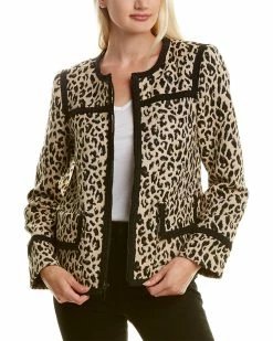 Nanette Lepore Love Me Leopard Jacket Women Outerwear