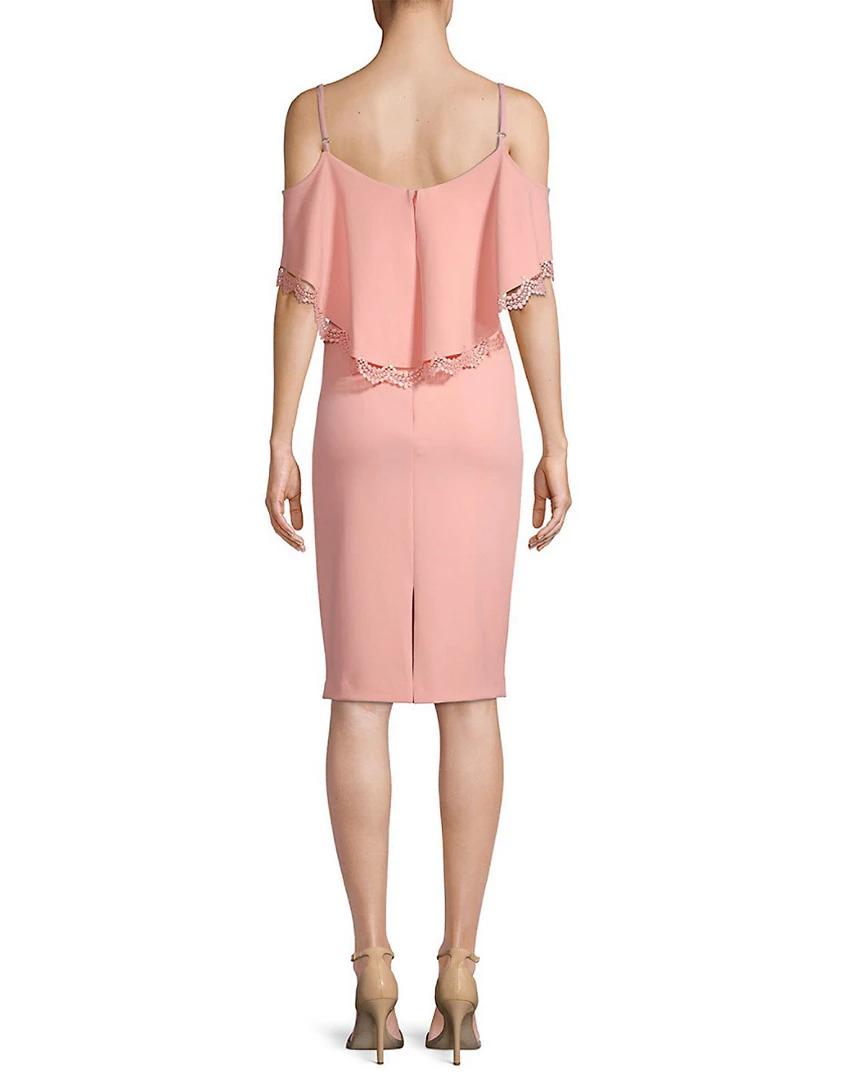 Nanette Lepore Short Sleeve Cold Shoulder Dress Women Dresses 4 Nanette Lepore Short Sleeve Cold Shoulder Dress Women Dresses - Image 2